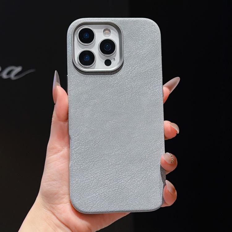 For iPhone 15 Pro Max Solid Color Full Coverage Leather Magnetic Phone Case