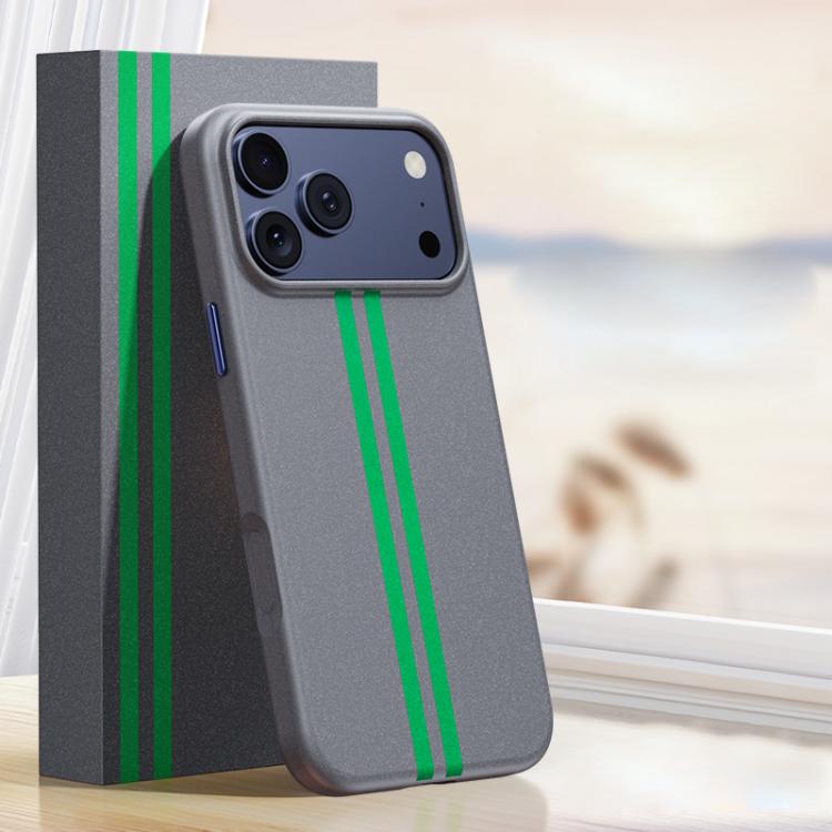 For iPhone 17 Pro Max Boundless Rock Sand Starting Line Series Contrast Color Magnetic Phone Case