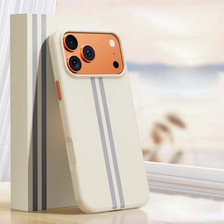 For iPhone 17 Pro Max Boundless Rock Sand Starting Line Series Contrast Color Magnetic Phone Case