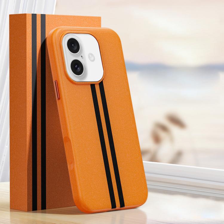 For iPhone 17 Boundless Rock Sand Starting Line Series Contrast Color Magnetic Phone Case