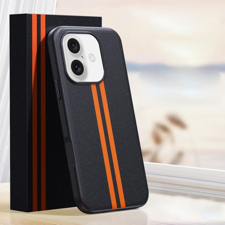 For iPhone 17 Boundless Rock Sand Starting Line Series Contrast Color Magnetic Phone Case