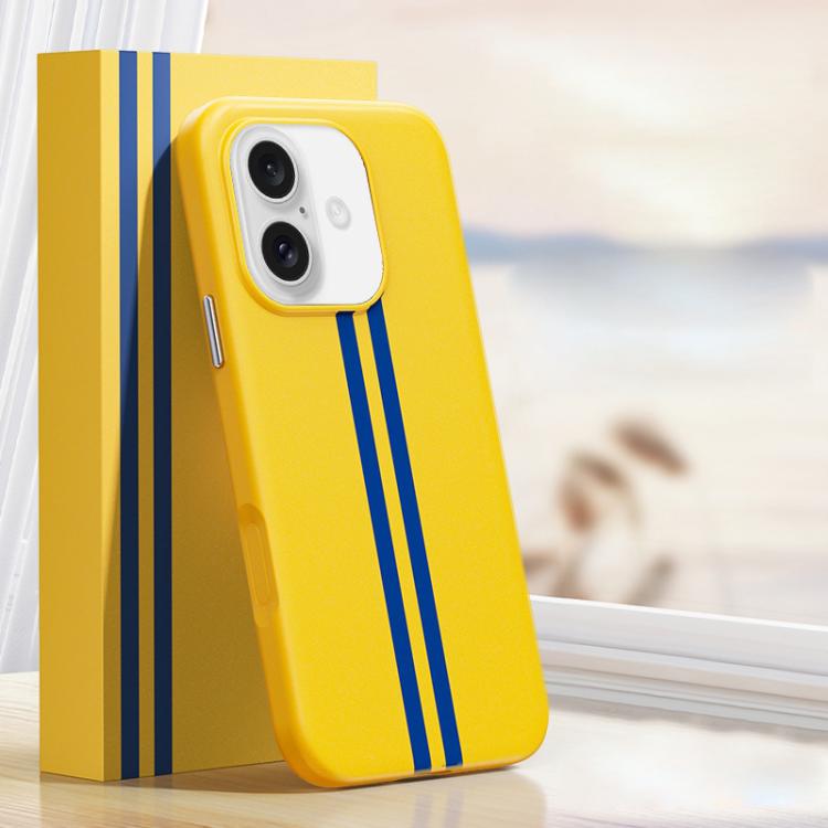 For iPhone 17 Boundless Rock Sand Starting Line Series Contrast Color Magnetic Phone Case