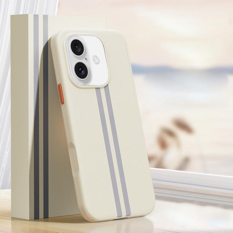 For iPhone 17 Boundless Rock Sand Starting Line Series Contrast Color Magnetic Phone Case