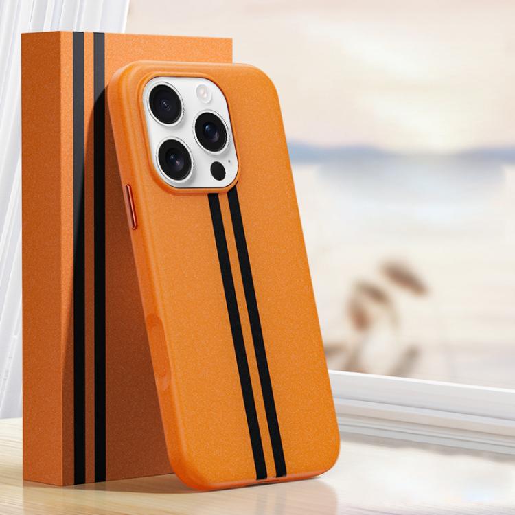 For iPhone 16 Pro Boundless Rock Sand Starting Line Series Contrast Color Magnetic Phone Case