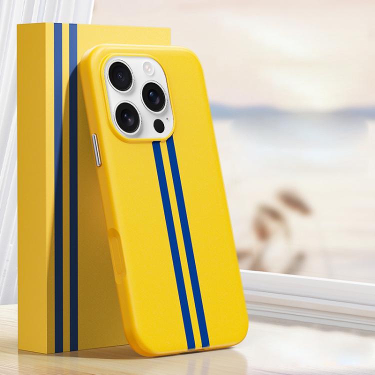 For iPhone 16 Pro Max Boundless Rock Sand Starting Line Series Contrast Color Magnetic Phone Case