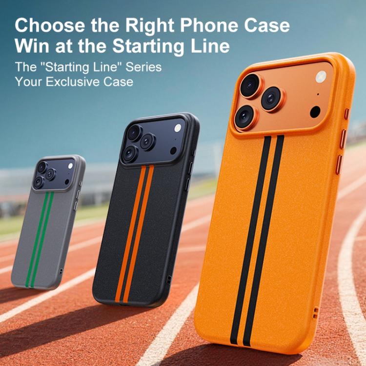 For iPhone 16 Pro Boundless Rock Sand Starting Line Series Contrast Color Magnetic Phone Case