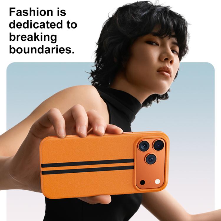 For iPhone 17 Pro Boundless Rock Sand Starting Line Series Contrast Color Magnetic Phone Case