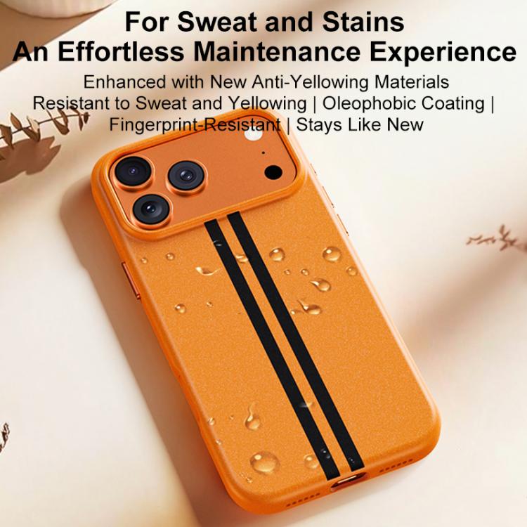 For iPhone 17 Boundless Rock Sand Starting Line Series Contrast Color Magnetic Phone Case