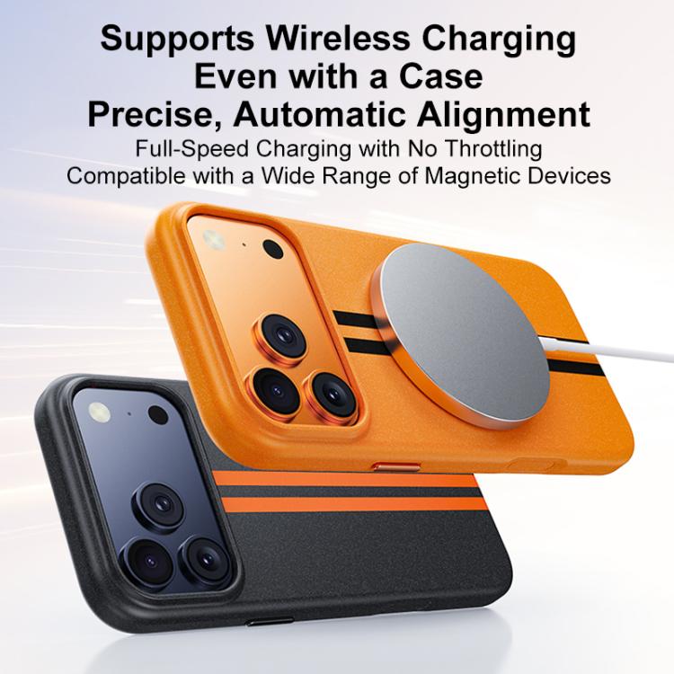 For iPhone 17 Pro Max Boundless Rock Sand Starting Line Series Contrast Color Magnetic Phone Case
