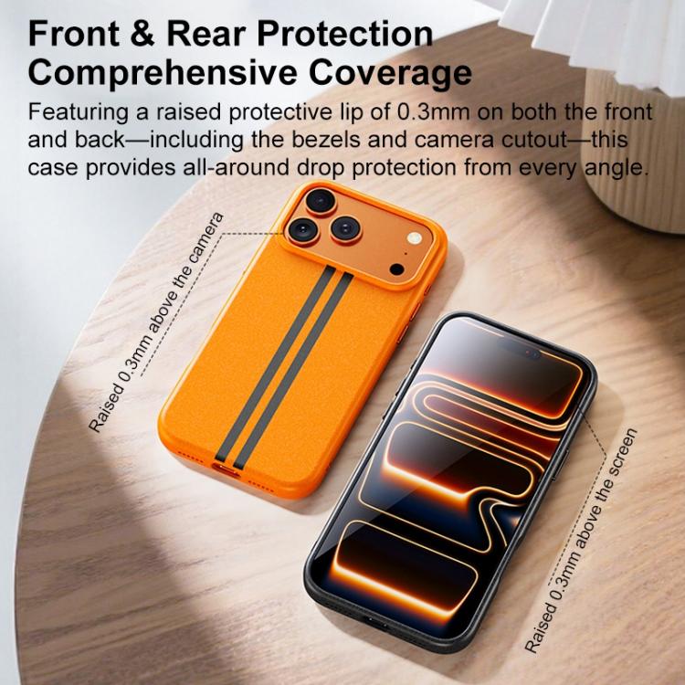 For iPhone 17 Pro Max Boundless Rock Sand Starting Line Series Contrast Color Magnetic Phone Case