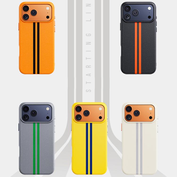 For iPhone 17 Boundless Rock Sand Starting Line Series Contrast Color Magnetic Phone Case