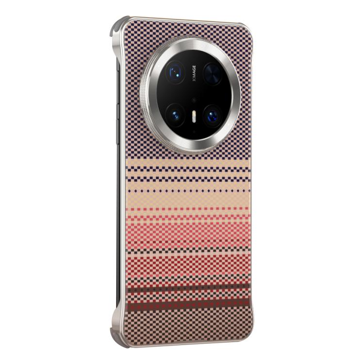 For Huawei Mate 70 Pro Water Transfer Printing Woven Texture Magnetic Phone Case