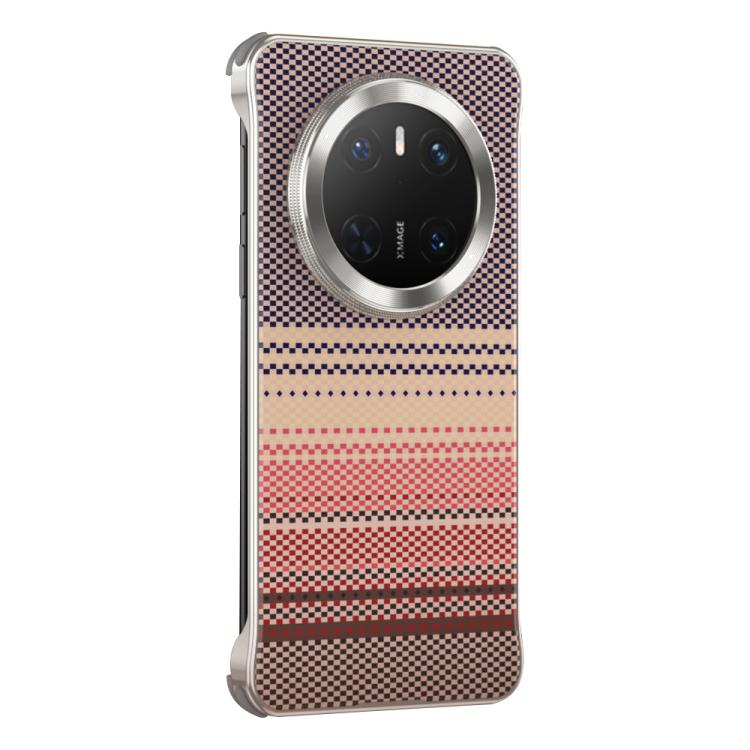 For Huawei Mate 70 Water Transfer Printing Woven Texture Magnetic Phone Case