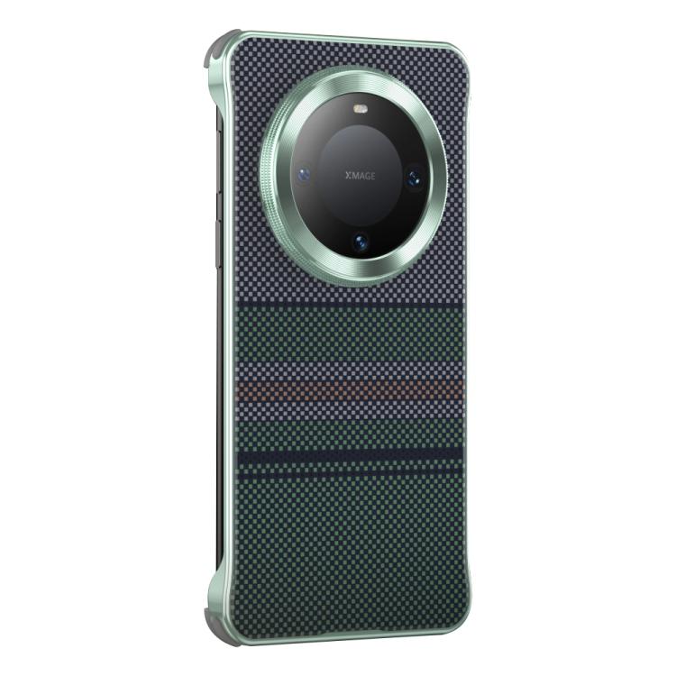 For Huawei Mate 60 Pro Water Transfer Printing Woven Texture Magnetic Phone Case