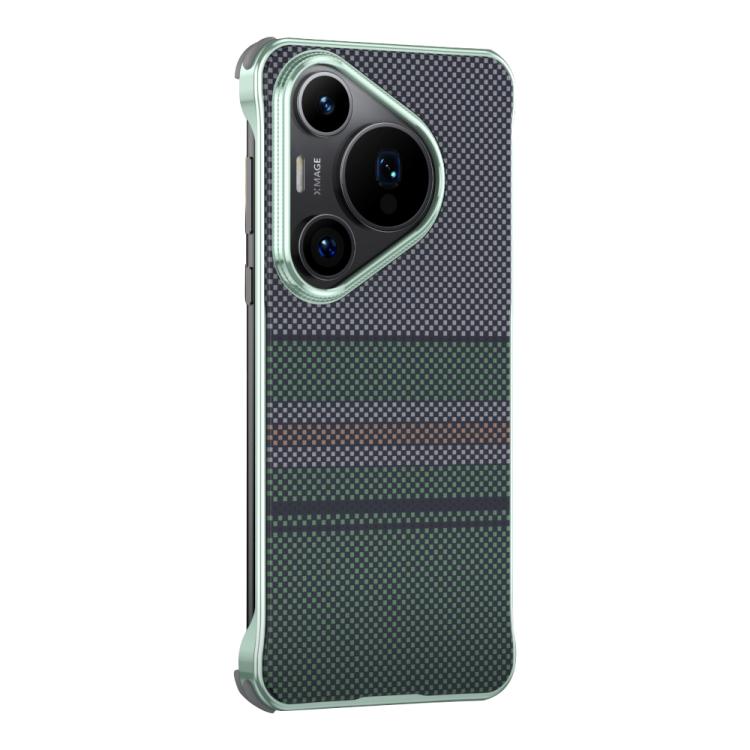 For Huawei Pura 70 Water Transfer Printing Woven Texture Magnetic Phone Case