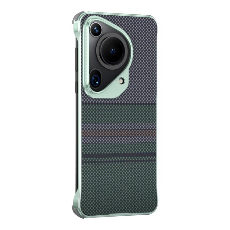 For Huawei Pura 70 Ultra Water Transfer Printing Woven Texture Magnetic Phone Case