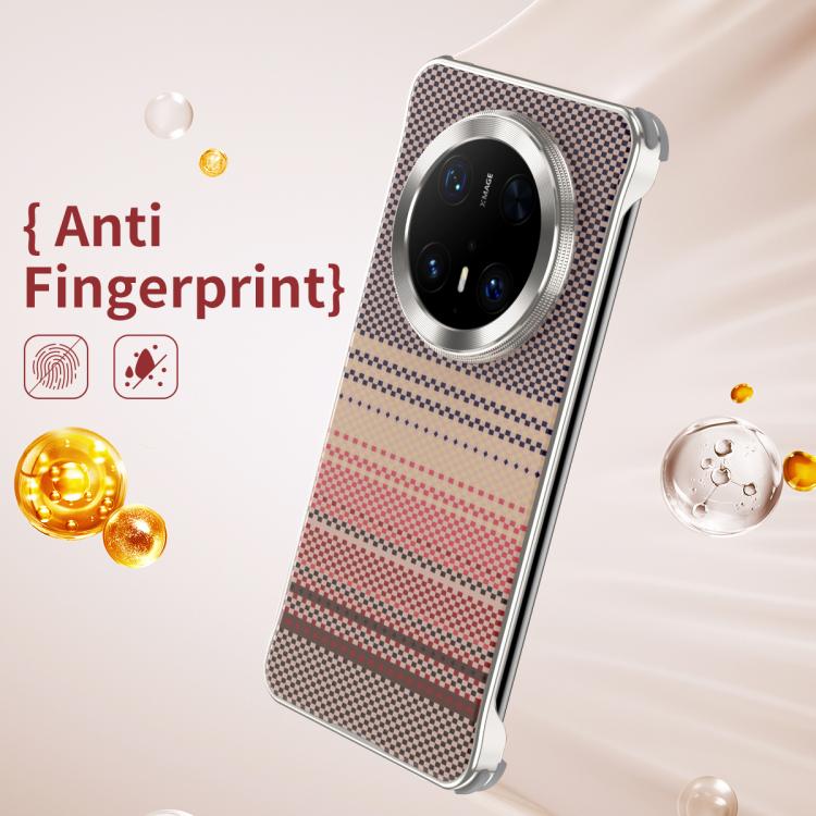 For Huawei Pura 70 Pro Water Transfer Printing Woven Texture Magnetic Phone Case
