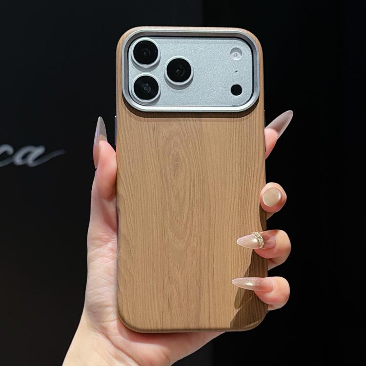 For iPhone 16 Pro Max Wood Grain Full Coverage Magnetic Phone Case