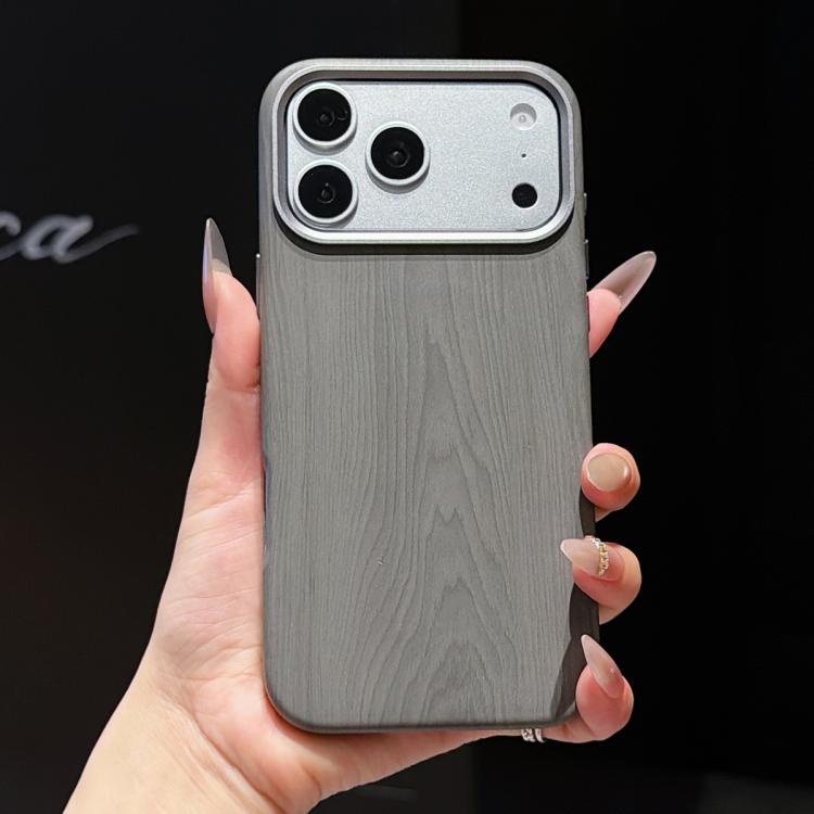 For iPhone 16 Pro Max Wood Grain Full Coverage Magnetic Phone Case