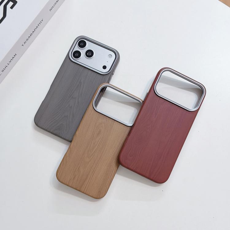 For iPhone 17 Pro Max Wood Grain Full Coverage Magnetic Phone Case