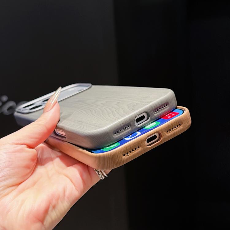 For iPhone 17 Pro Max Wood Grain Full Coverage Magnetic Phone Case