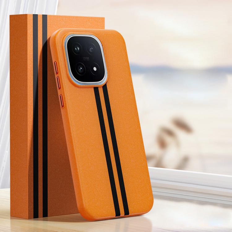 For vivo iQOO 15 Boundless Rock Sand Starting Line Series Contrast Color Magnetic Phone Case