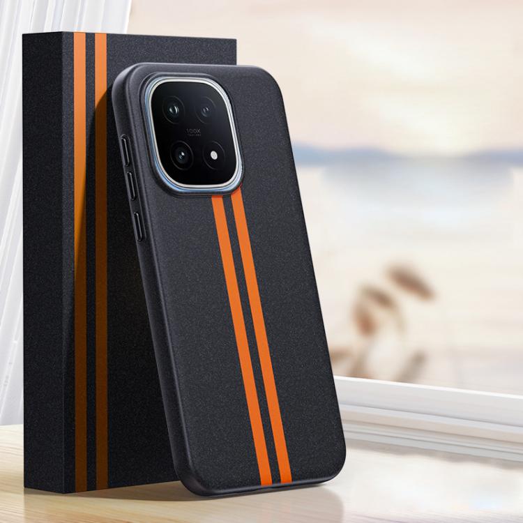 For vivo iQOO 15 Boundless Rock Sand Starting Line Series Contrast Color Magnetic Phone Case
