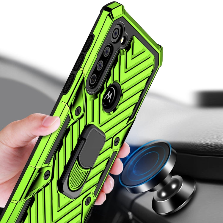 For Motorola Moto G Stylus Cool Armor PC + TPU Shockproof Case with 360 Degree Rotation Ring Holder
