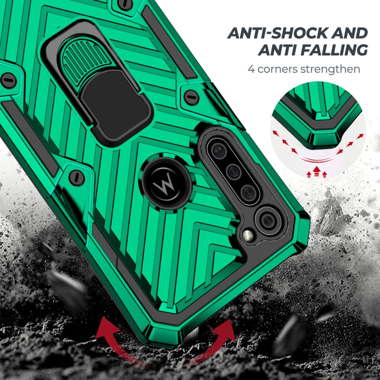 For Motorola Moto G Stylus Cool Armor PC + TPU Shockproof Case with 360 Degree Rotation Ring Holder