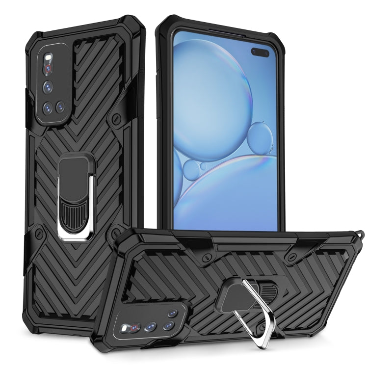 For Vivo V19 Cool Armor PC + TPU Shockproof Case with 360 Degree Rotation Ring Holder