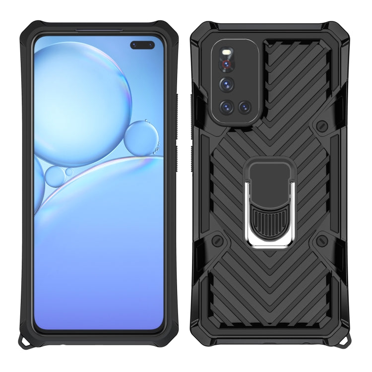 For Vivo V19 Cool Armor PC + TPU Shockproof Case with 360 Degree Rotation Ring Holder