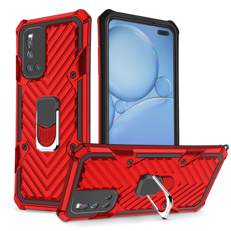 For Vivo V19 Cool Armor PC + TPU Shockproof Case with 360 Degree Rotation Ring Holder