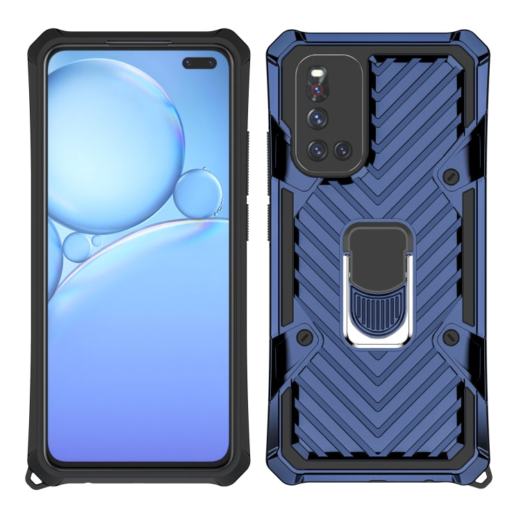 For Vivo V19 Cool Armor PC + TPU Shockproof Case with 360 Degree Rotation Ring Holder