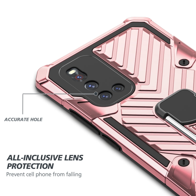 For Vivo V19 Cool Armor PC + TPU Shockproof Case with 360 Degree Rotation Ring Holder