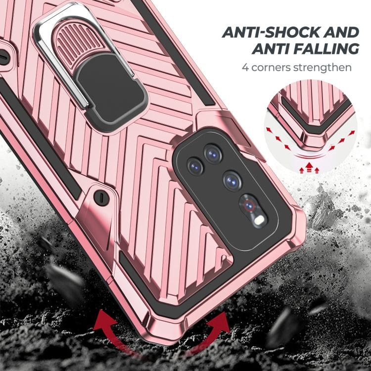 For Vivo V19 Cool Armor PC + TPU Shockproof Case with 360 Degree Rotation Ring Holder