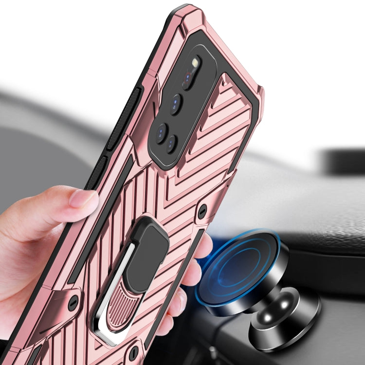 For Vivo V19 Cool Armor PC + TPU Shockproof Case with 360 Degree Rotation Ring Holder