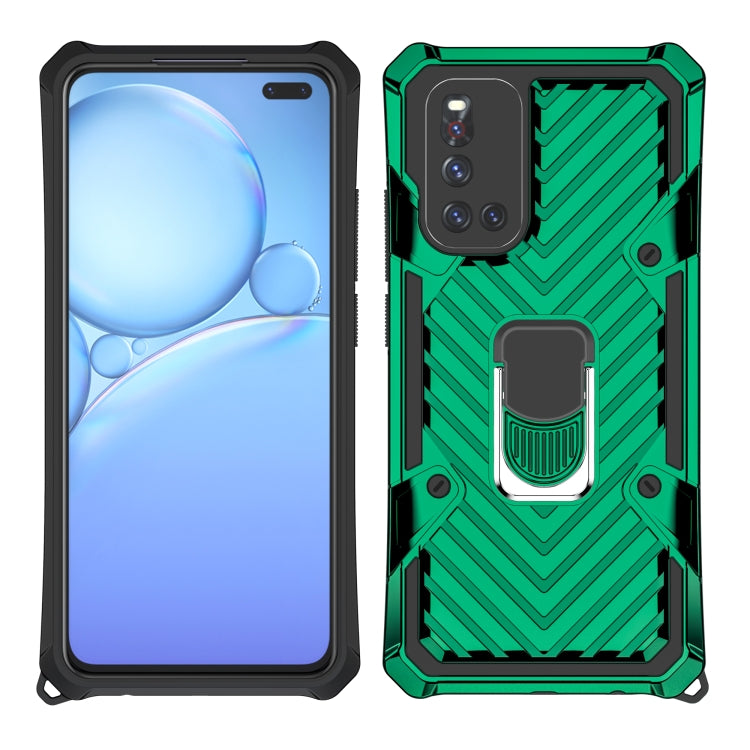 For Vivo V19 Cool Armor PC + TPU Shockproof Case with 360 Degree Rotation Ring Holder