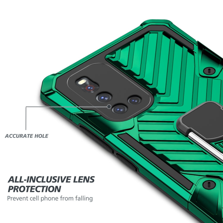 For Vivo V19 Cool Armor PC + TPU Shockproof Case with 360 Degree Rotation Ring Holder