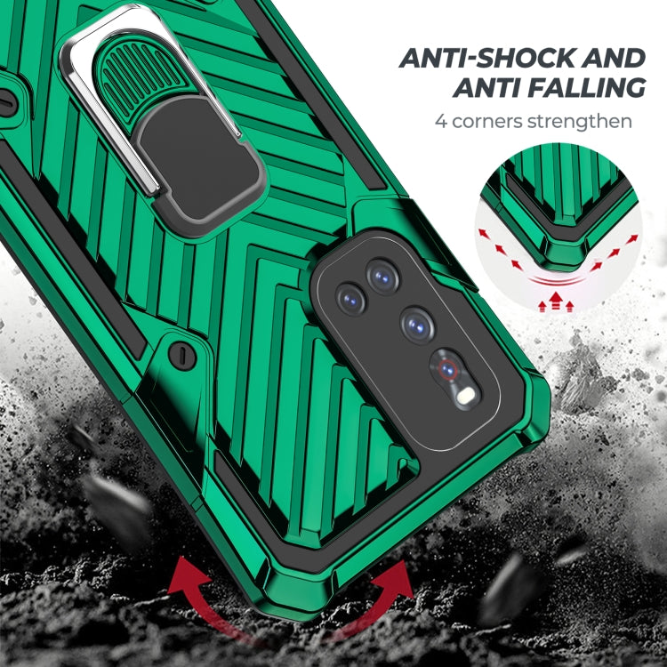 For Vivo V19 Cool Armor PC + TPU Shockproof Case with 360 Degree Rotation Ring Holder