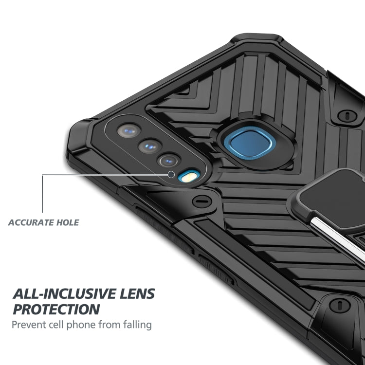 For Vivo Y17 Cool Armor PC + TPU Shockproof Case with 360 Degree Rotation Ring Holder