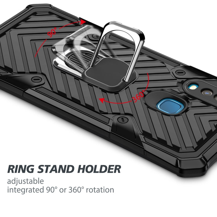 For Vivo Y17 Cool Armor PC + TPU Shockproof Case with 360 Degree Rotation Ring Holder