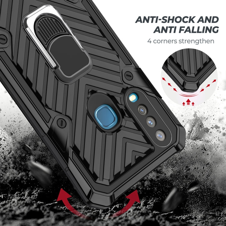 For Vivo Y17 Cool Armor PC + TPU Shockproof Case with 360 Degree Rotation Ring Holder