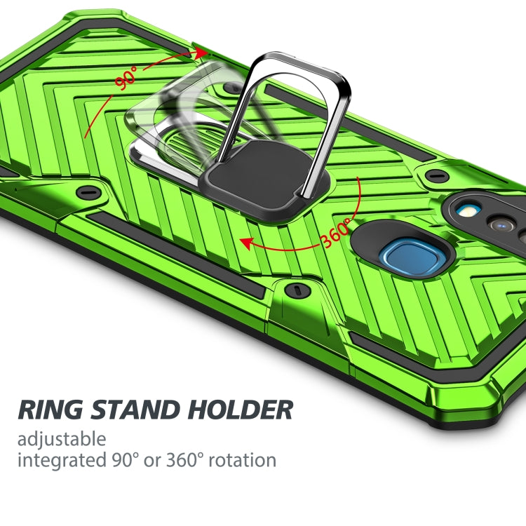 For Vivo Y17 Cool Armor PC + TPU Shockproof Case with 360 Degree Rotation Ring Holder