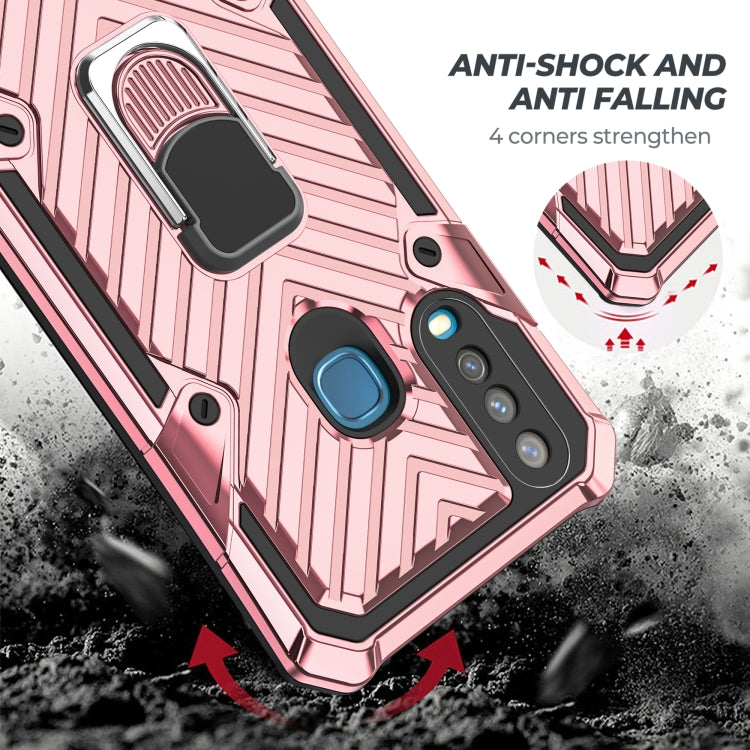 For Vivo Y17 Cool Armor PC + TPU Shockproof Case with 360 Degree Rotation Ring Holder