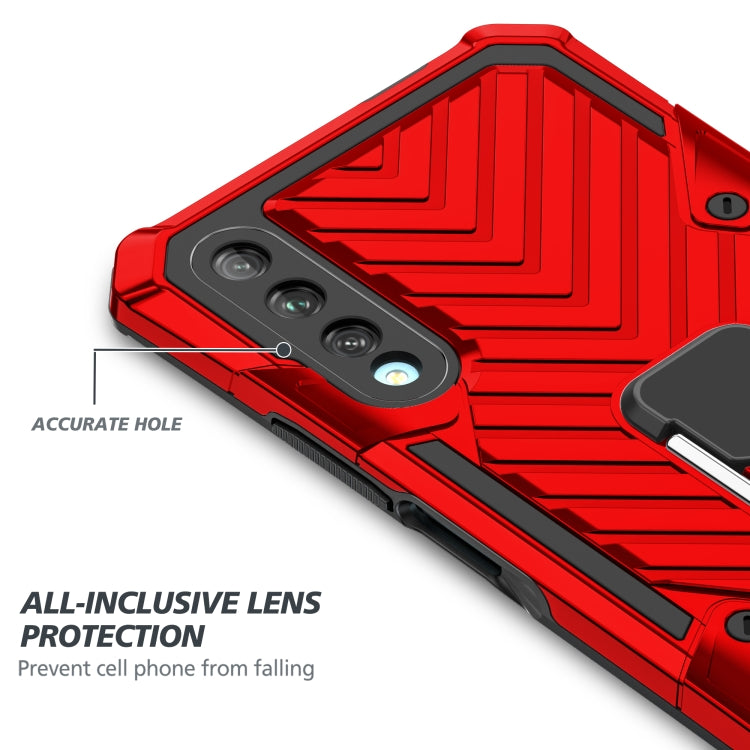 For Huawei Y9s Cool Armor PC + TPU Shockproof Case with 360 Degree Rotation Ring Holder