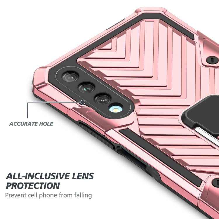 For Huawei Y9s Cool Armor PC + TPU Shockproof Case with 360 Degree Rotation Ring Holder