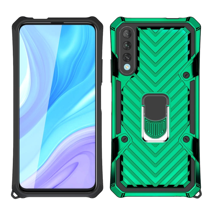 For Huawei Y9s Cool Armor PC + TPU Shockproof Case with 360 Degree Rotation Ring Holder