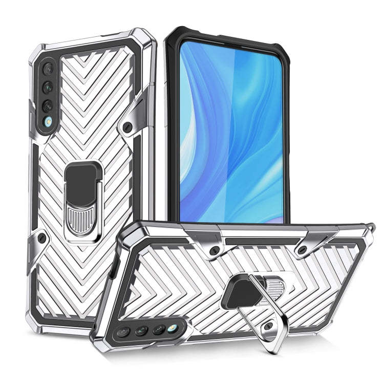 For Huawei Y9s Cool Armor PC + TPU Shockproof Case with 360 Degree Rotation Ring Holder