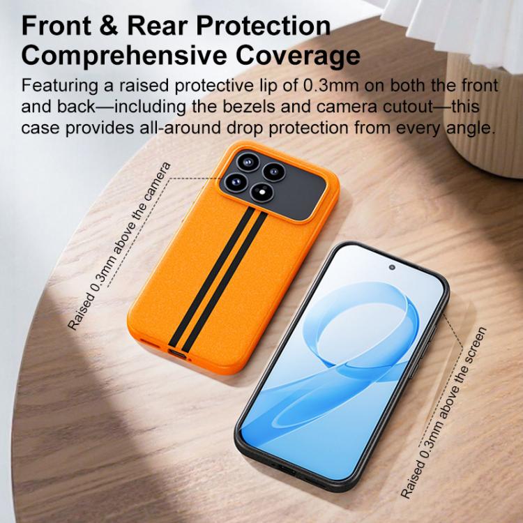 For Redmi K90 / Poco F8 Pro 5G Boundless Rock Sand Starting Line Series Contrast Color Magnetic Phone Case