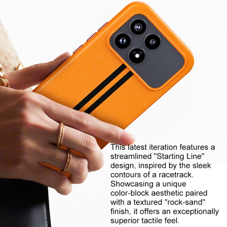 For Redmi K90 / Poco F8 Pro 5G Boundless Rock Sand Starting Line Series Contrast Color Magnetic Phone Case